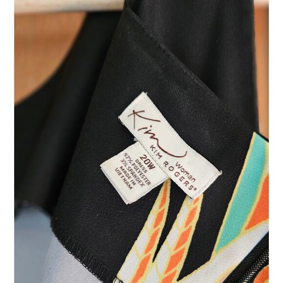 Kim Women Size 20 Sheath Dress Floral Kim Rogers Plus - Picture 9 of 10